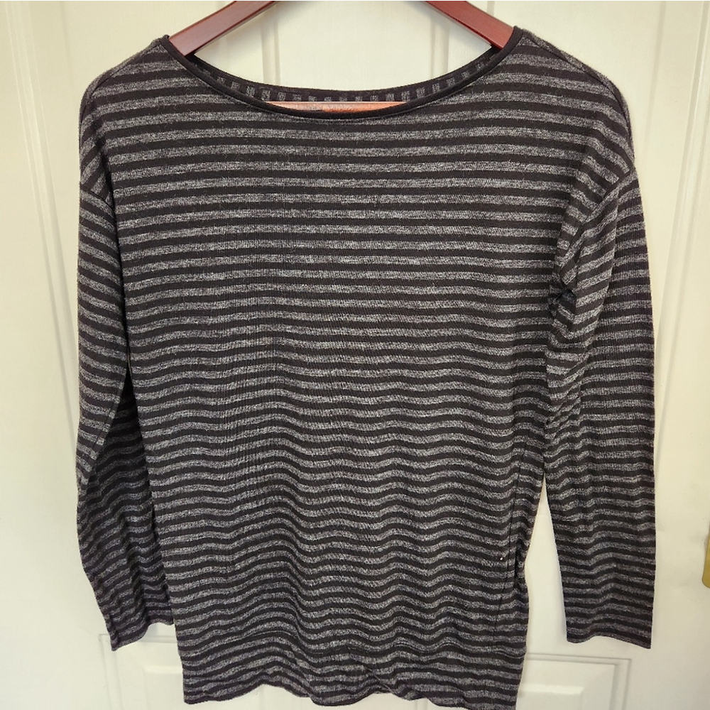 Loft long sleeve stripped top